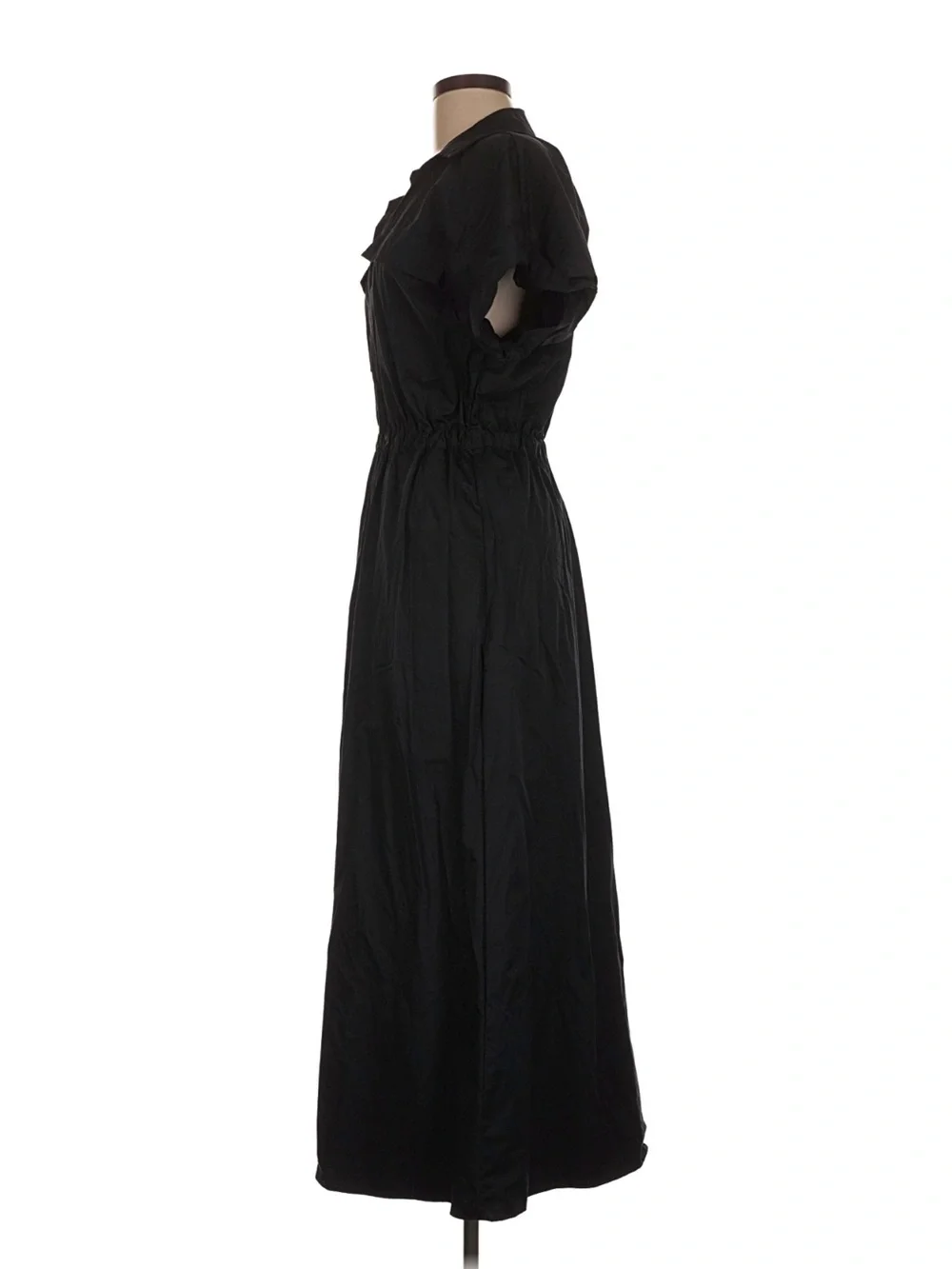 Abercrombie & Fitch Black Puff-Sleeve Maxi Dress